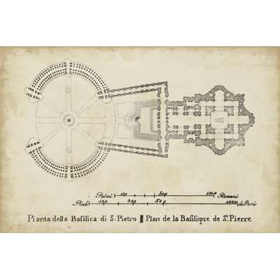 Plan for St. Peter's Basilica - Graphic Art