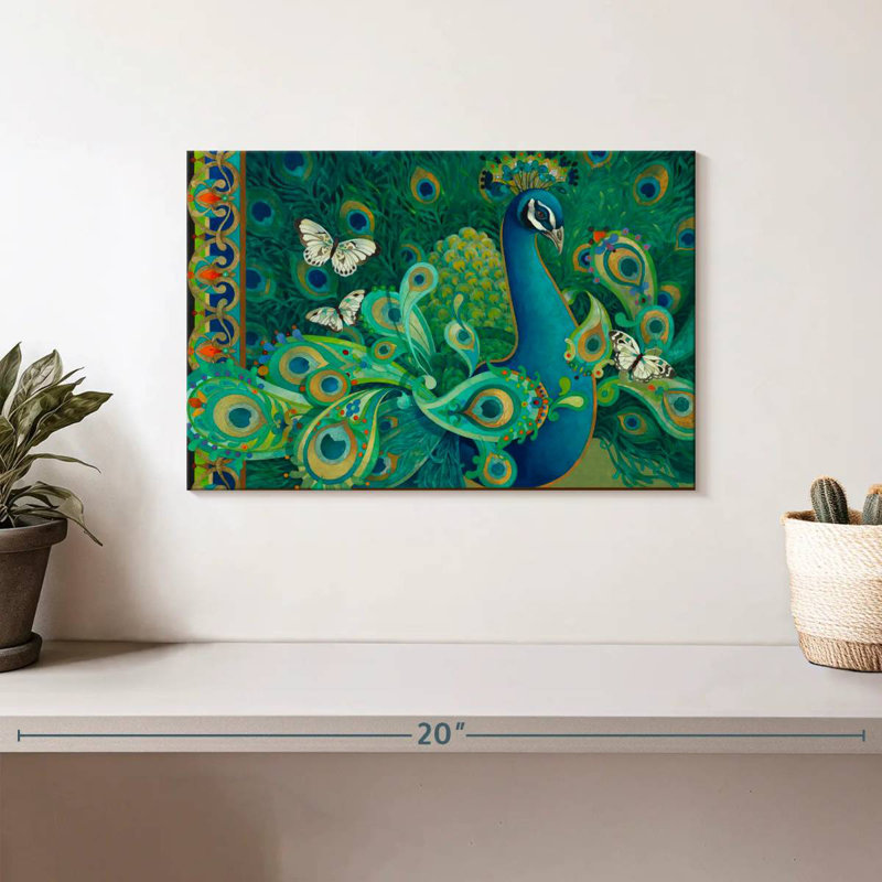 Paisley Peacock, 8" H x 12" W