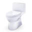 TOTO Redington One-Piece Elongated 1.28 GPF WASHLET+ and Auto Flush Ready Universal Height Toilet with CEFIONTECT and SS124 SoftClose Seat, Bone - MS672124CEFG#03-1306761240-1306761239