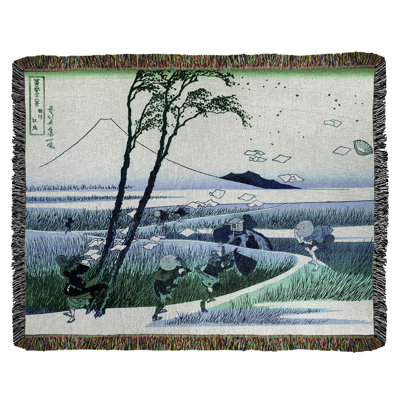 Jeté en coton Katsushika Hokusai Ejiri dans la province de Suruga