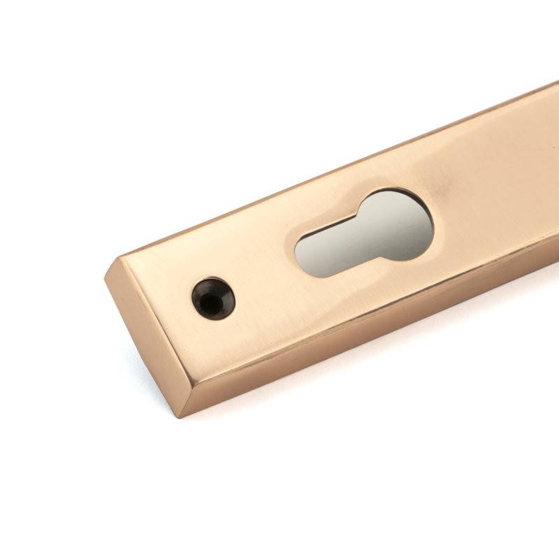Brompton Lock Door Handle, Polished Bronze