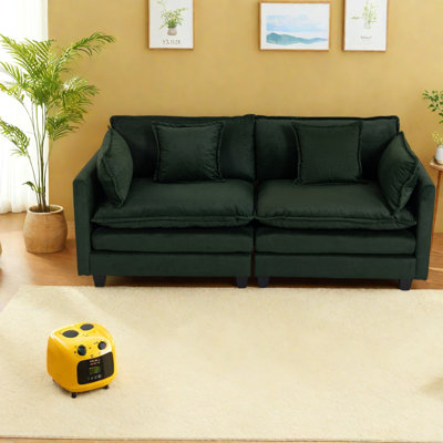 Canapé d'angle moderne, revêtement en chenille, gain d'espace pour la maison
