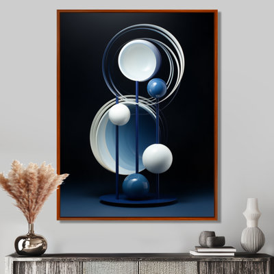 Ascending Circular Blue Balance II - Geometric Wall Art Decor