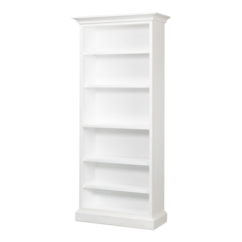 Solid Wood Bookcase, White