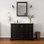 Meuble-lavabo simple 48 po Deborah en espresso foncé, comptoir en marbre de culture de Carrare, lavabo carré encastré (3 trous), garniture en chrome poli, armoire à pharmacie