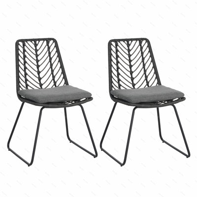 DEJA CHAIR, 2PCS avec 2 coussins, gris