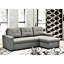 Canapé-lit modulaire en L gris, peu encombrant pour le salon, 3 lits gris,-1889427574