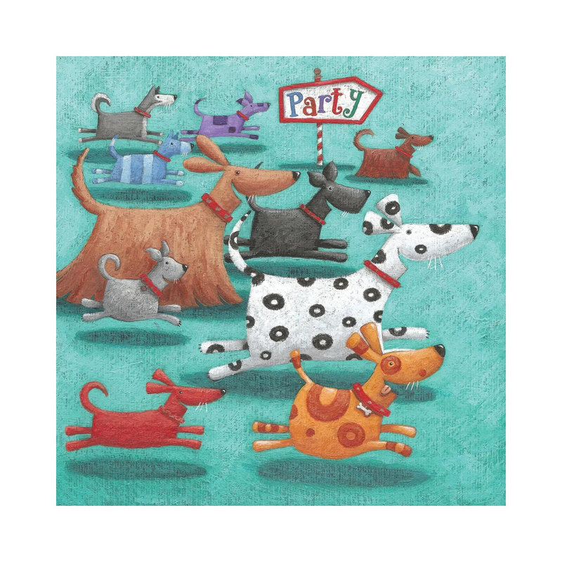 Party 1 Piece Wrapped Canvas Wall Art, 30.48 cm H x 30.48 cm W