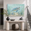 «Blue Sea Turtle», reproduction d'art sur toile encadrée, impression sur toile encadrée-131654296-131654294