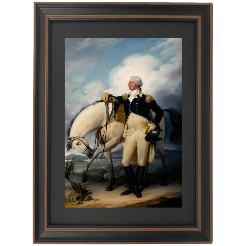 Washington à Verplanck's Point par John Trumbull | Reproduction encadrée, H 24 po x l 15 po