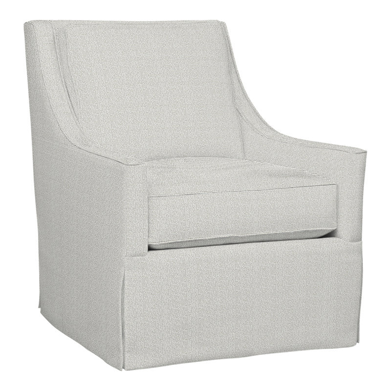 Fauteuil pivotant Fairmount, Callaloo coton, Blanc satiné