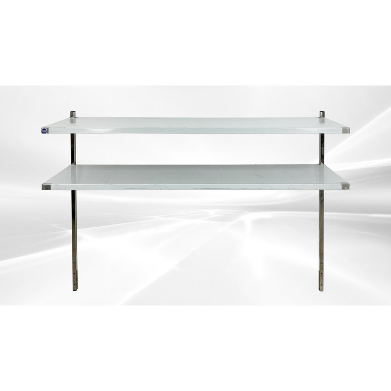 NSF 47 in Two-layer Stainless Steel Shelf, 47" H x 70" W x 15" D