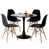 4 chaises unies noires sélectionné