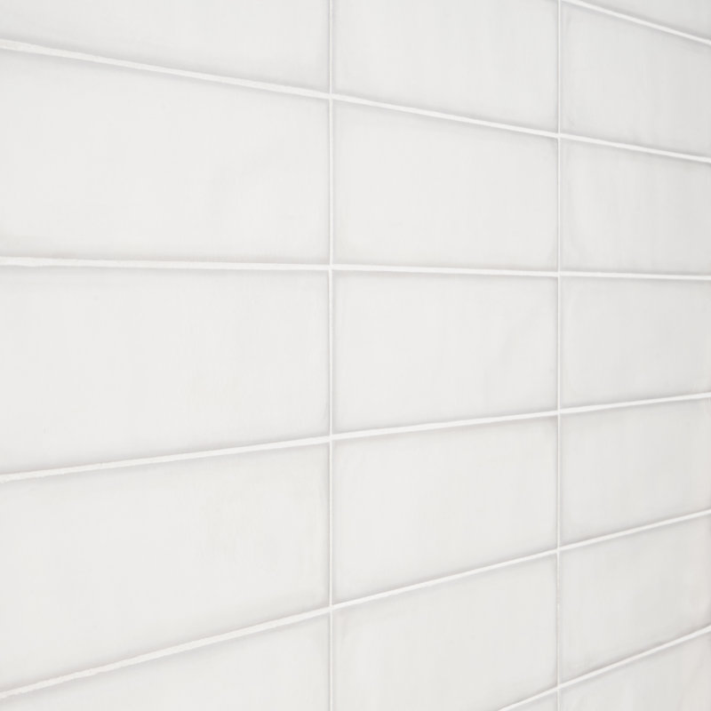Stacy Garcia Olimar 3.93 in. x 15.74 in. Matte Porcelain Wall Tile (7.74 Sq. Ft. / Case), Bianco