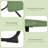 Outdoor Picnic Table Portable Picnic Table Bench w/ 4 Benches & Umbrella Hole Green-28049684