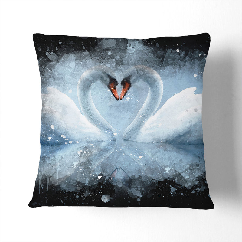 White Swan Vol.3 Scatter Cushion, 40cm H x 40cm W x 15cm D, Stone