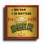 «Cold Beer 2» par Jean Plout, art mural en métal doré, 24 po x 24 po-1348303810