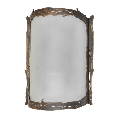 6" Wide Leaf Edge Wall Sconce