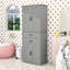 Armoire de rangement autoportante minimaliste avec tablette réglable, tiroirs et sécurité anti-basculement-698177896