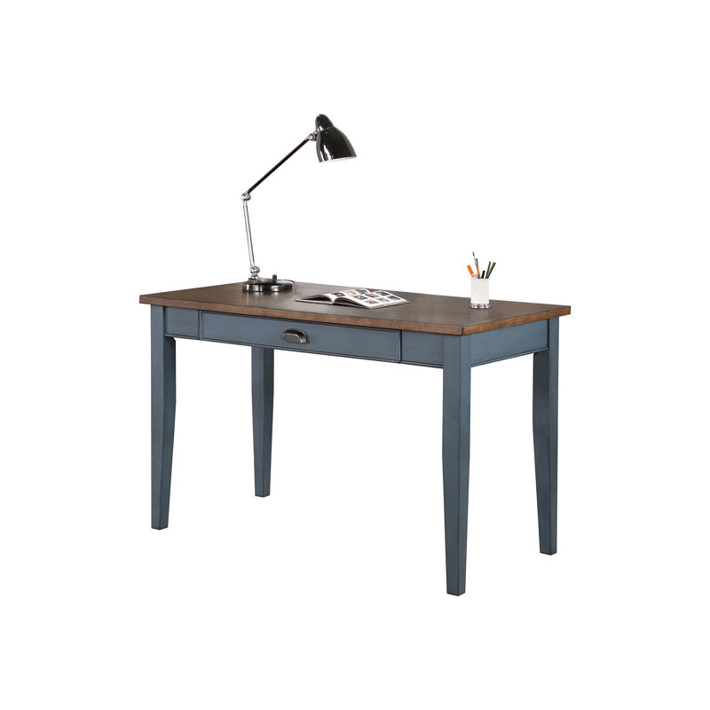 Bureau Vivienne avec prises intégrées, Bleu cendré