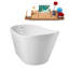 Baignoire autoportante 59 po avec plateau interne 59 po Streamline-101413100