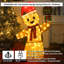 Décorations de Noël 48 po en forme de grand pain d'épice illuminé 48 po