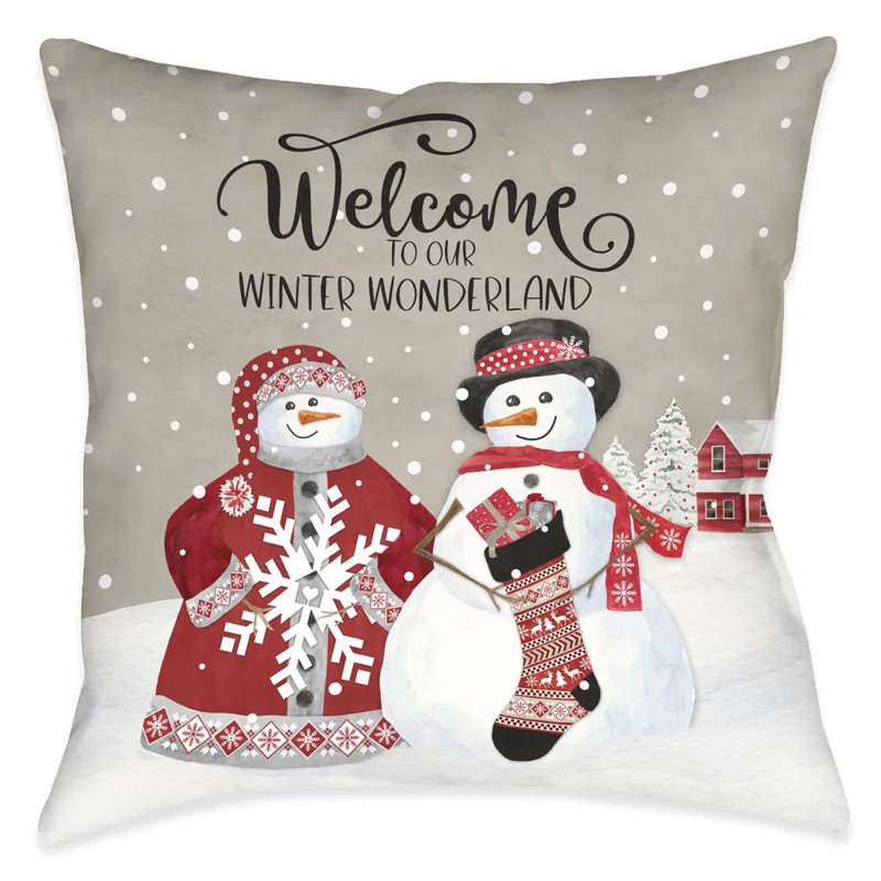 Coussin en polyester Hello Winter