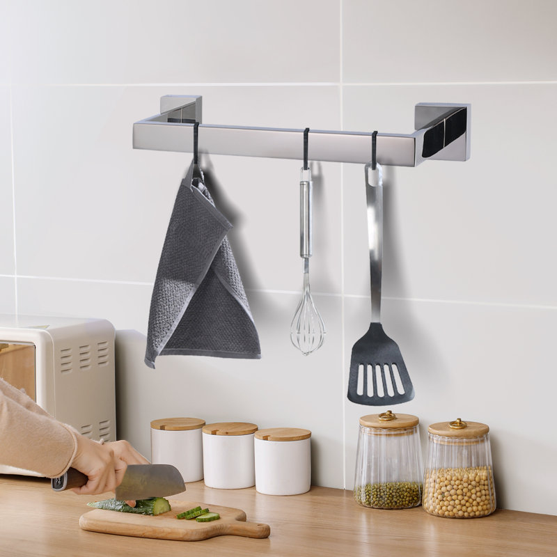 Porte-serviettes mural 25,5 po, H 3,4 po x l 11,8 po x P 2,16 po, Chrome