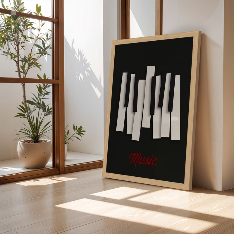 Élégante peinture décorative encadrée, 13,8 x 17,7 pouces | 100% panneau de fibres à densité moyenne (épaisseur: 0,8 po) et cadre en plastique robuste | Art mural parfait pour le salon, la chambre à coucher et le bureau, esthétique moderne, facile à accrocher