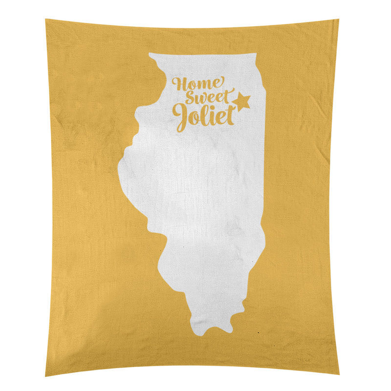 Tapisserie Joliet Illinois, H 80 po x l 68 po, Jaune