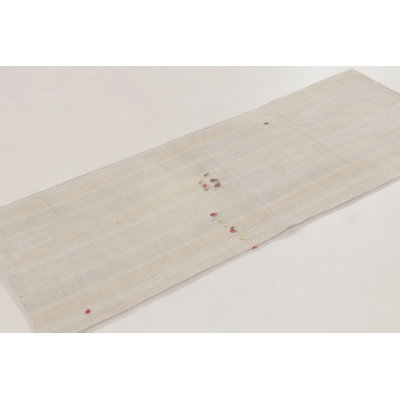Rug & Kilim's Contemporary Flatweave Runner With Beige And Ivory Tonal Stripes