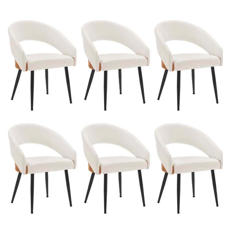 Chaises de salle à manger rembourrées Sabuk, Beige