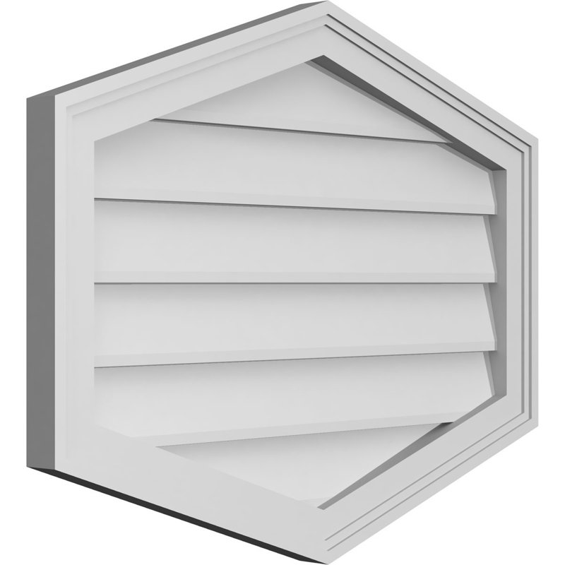 Ventilé vertical à pignon vertical 4/12 po, H 22 po x l 28 po x P 1,5 po