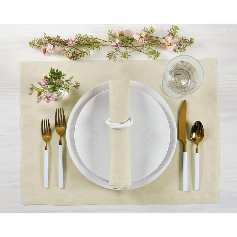 100% Pure Linen Dinner Napkins - Fete, Birch