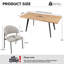 140-180cm L Extendable Kitchen Dining Table with 82.5cm H Upholstered Dining Chairs-869269879-869269874