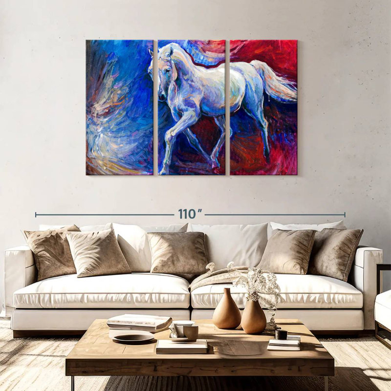 Brampt Horse coloré, H 48 po x l 74 po
