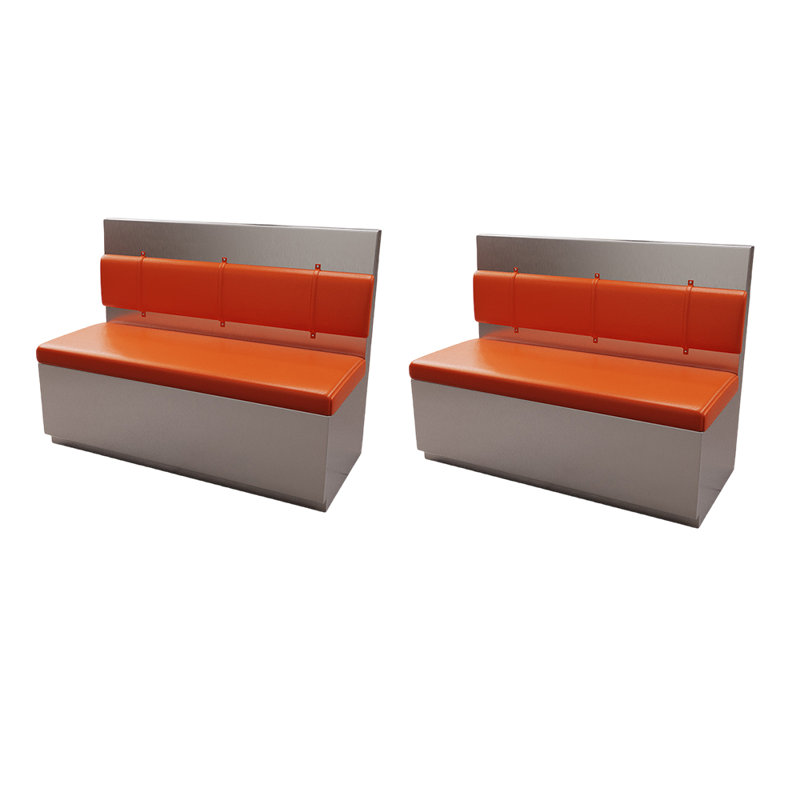 Banc rembourré en similicuir de style industriel
