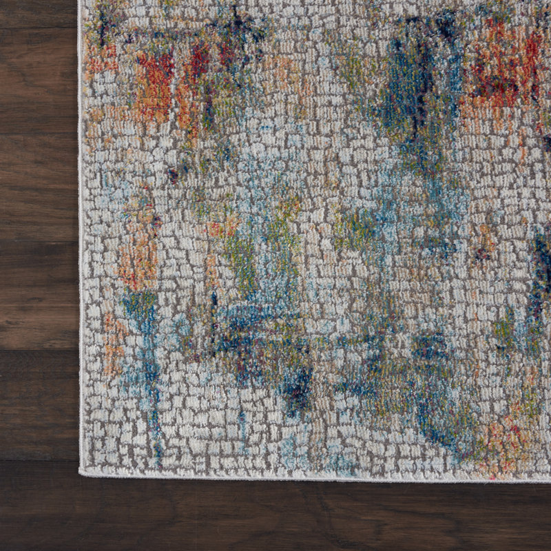 Abstract Indoor Rug, Rectangle 2' x 4'