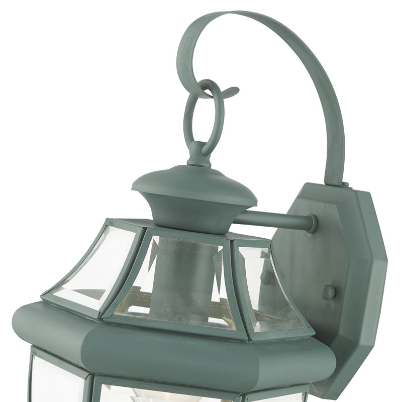 Alexavier Solid Brass Wall Light, Verdigris