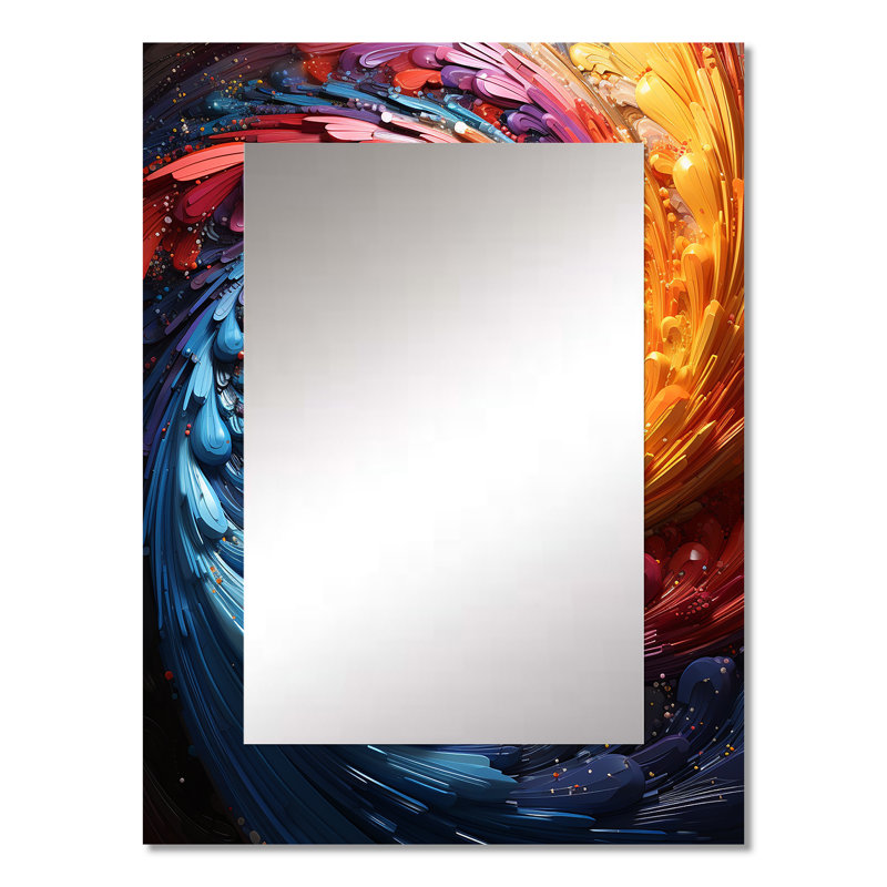Solitaire en spirale arc-en-ciel coloré II, 32 po x 24 po