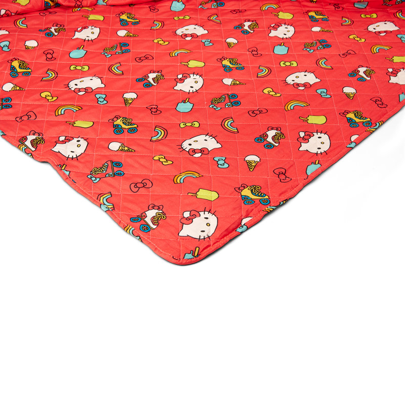 Couverture Sanpi Hello Kitty Rainbow, Lit simple, Rouge