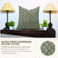 Coussin décoratif en lin imprimé à la main Fab Divine pour canapé et lit Jasmeen - 16 x 16 po -101751145-101751148