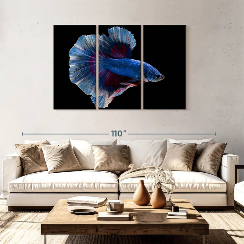 Brampt Elegant Blue Betta, 48" H x 74" W