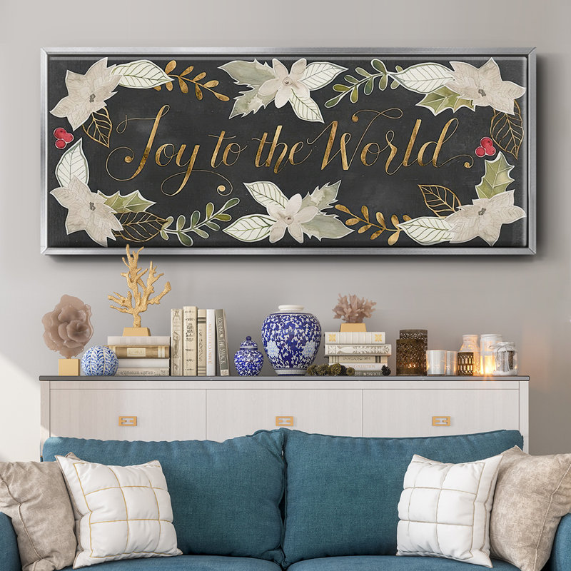 Gilded Christmas Collection D- Framed Canvas