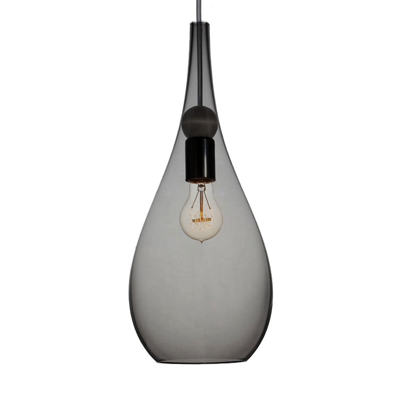 Earth 1 - Light Pendant, Matte Black, Smoke, Yes