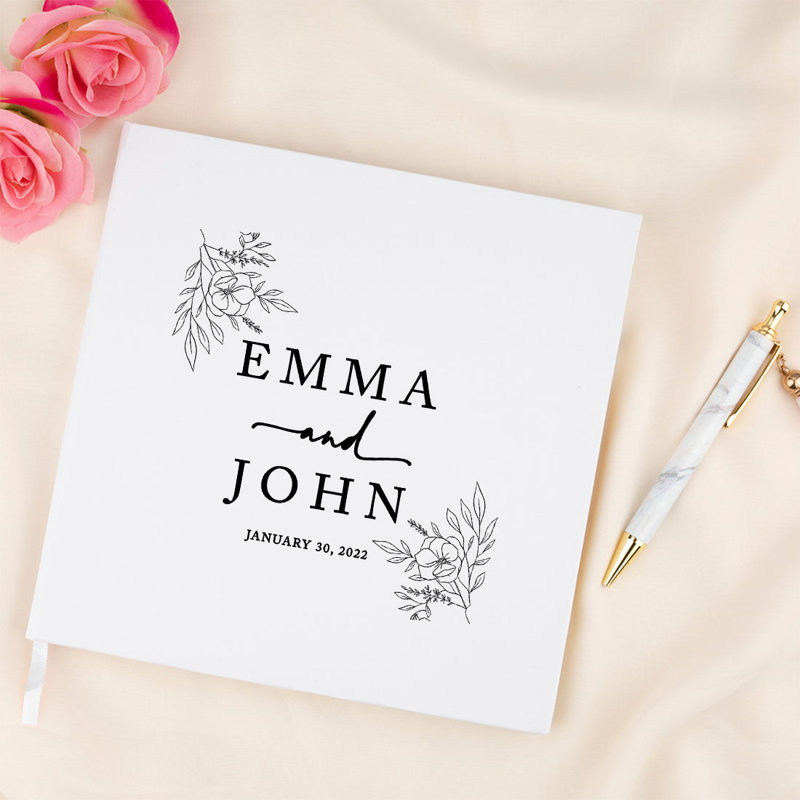 Livre d'or de mariage d'automne personnalisé