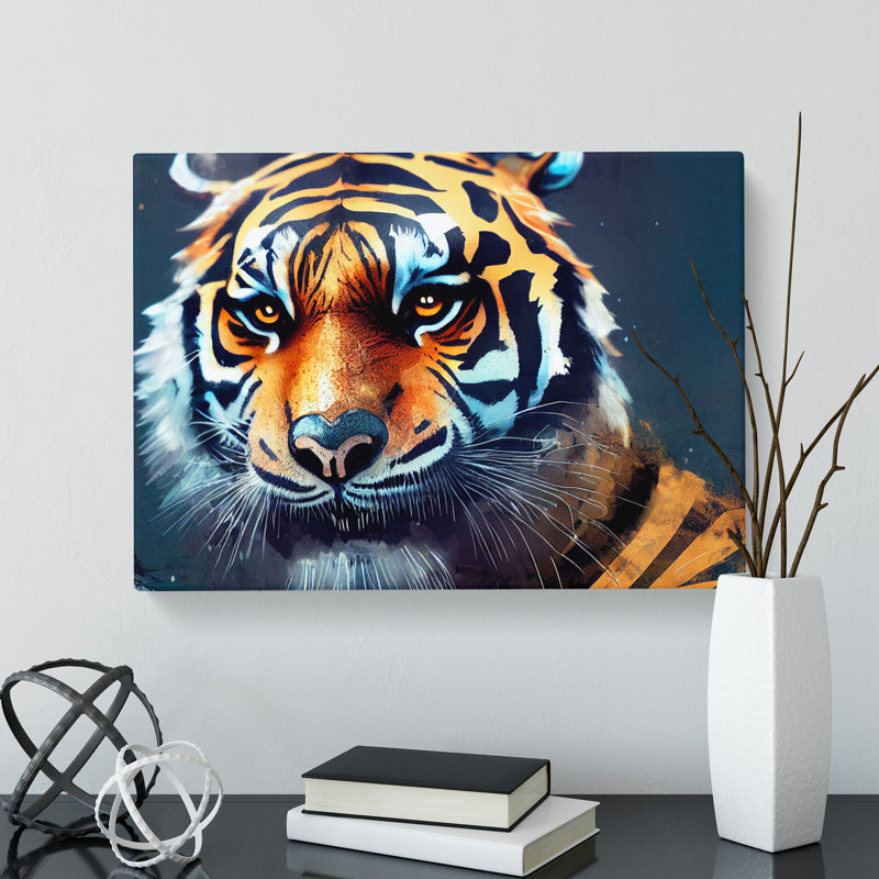 A Tiger Art Painting - Wrapped Canvas, 50cm H x 76cm W x 3cm D