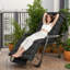 Fauteuil inclinable et pliable, chaise longue réglable à double usage avec accoudoirs pour l'intérieur et l'extérieur