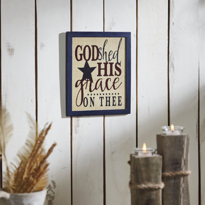 «High Glory God Shed Her Grace On Thee», panneau mural en panneau de fibres à densité moyenne encadré 12 x 10