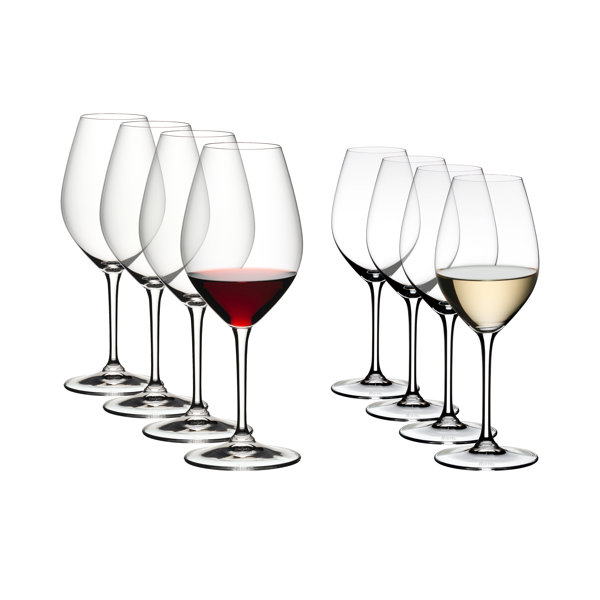 Georg Jensen Set of 6 Crystal Red Wine Glasses in Clear